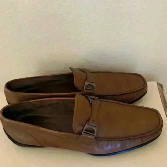 tod's gommino loafer cognac brown leather rubber traction bottom - Picture 3 of 6